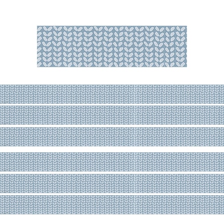 Teacher Created Resources Classroom Cottage Blue Petals Straight Border Trim, 72PK 6777